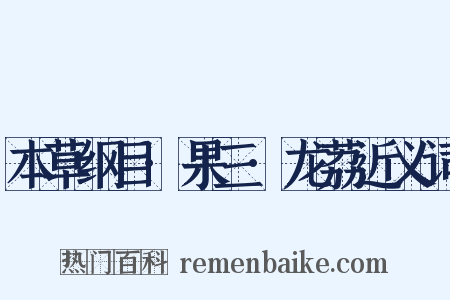 本草纲目·果三·龙荔近义词是什么意思的图片